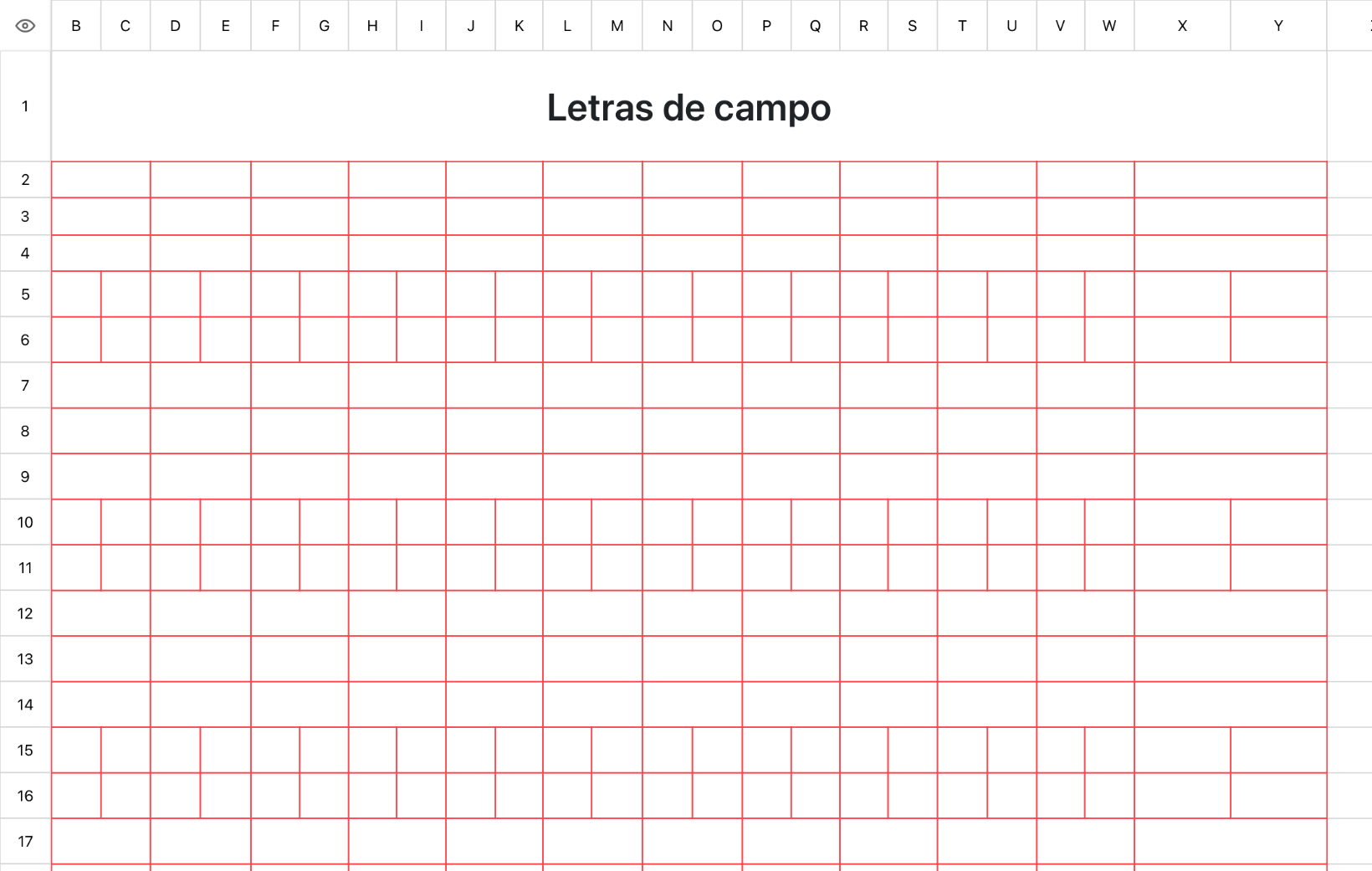 Letras de campo